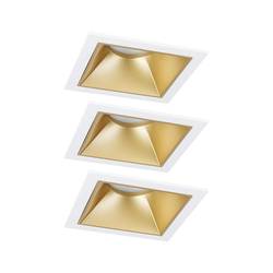 Paulmann 93130 Cole LED vestavné svítidlo, LED, LED, 6 W, bílá, zlatá (matná), sada 3 ks