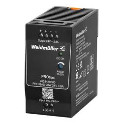 Weidmüller PRO BAS 90W 24V 3.8A síťový zdroj na DIN lištu