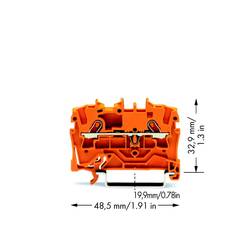 WAGO 2001-1202 průchodková svorka 4.20 mm pružinová svorka oranžová 100 ks