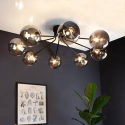 ECO-Light 9120-PL8 NERO NEPTUN, 8xG9 stropní svítidlo G9 černá