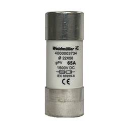 Weidmüller 4000003734 FUSE WSFL 22X58 65A 1K5V GPV trubičková pojistka Množství 10 ks