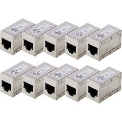 Digitus AT-AG-8-8-C6S-10 pouzdro spojky RJ45 Počet pólů 8 stříbrná 10 ks