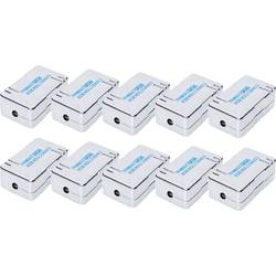 Digitus RJ45 síťový adaptér CAT 6 [1x RJ45 zásuvka - 1x RJ45 zásuvka] šedá, šedomodrá 10 ks