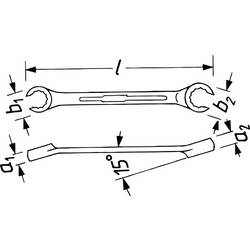 Hazet 612 612-11X13 otevřený oboustranný miniklíč 11 - 13 mm DIN 3119