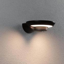 Paulmann Bordola 94855 venkovní solární nástěnné osvětlení s PIR senzorem LED pevně vestavěné LED 3.5 W antracitová