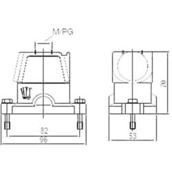 TE Connectivity EMV-K.6/16.STO.1.M32.G 1106416-3 kabelová spojka (pouzdro) 1 ks