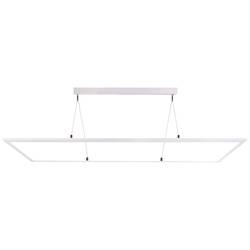 Deko Light 342221 LED Panel transparent, eckig, 50 W, 3000/4000 K, Weiß závěsné světlo, třída E (A - G), LED, pevně vestavěné LED, 53 W, Dopravní bílá (RAL