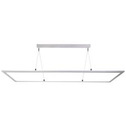 Deko Light 342220 LED Panel transparent, eckig, 50 W, 3000/4000 K, Silber závěsné světlo, třída E (A - G), LED, pevně vestavěné LED, 53 W, bílá