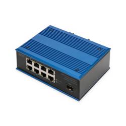Digitus DN-651137 průmyslový ethernetový switch, 8 + 1 port, 10 / 100 / 1000 MBit/s, funkce PoE