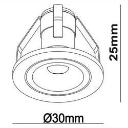 Deko Light 565173 Punto Lumi LED vestavné svítidlo, LED, pevně vestavěné LED, 1 W, stříbrná