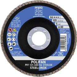 PFERD TOOLS 67608125 A Sg Steelox vějířovitý brusný kotouč Průměr 125 mm Ø otvoru 22.23 mm Zrnitost 80 10 ks