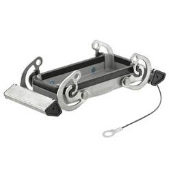 HDC enclosures, Size: 6, Protection degree: IP 65, Cover for upper part of housing, Side-locking clamp on lower side, Standard HDC 16B DMDQ 2QB Weidmüller