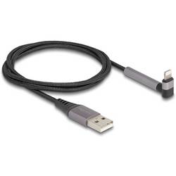 Delock Nabíjecí kabel USB USB 2.0 Apple Lightning konektor, USB-A zástrčka 1.50 m černá, šedá 85404