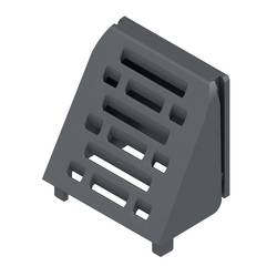 Weidmüller CH20M AD SHL 5.00/04 GGY 2019 ochranné víko uzavřená, s větracími otvory, pro montáž na DIN lištu , (š x v) 22.5 mm x 23.7 mm, plast, šedá, 50 ks