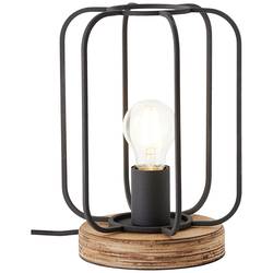 Brilliant Tosh 93147/66 stolní lampa E27 dřevo (tmavé), černá (korund)