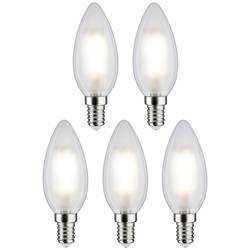 Paulmann 29095 LED Energetická třída (EEK2021) F (A - G) E14 svíčkový tvar 4.8 W teplá bílá (Ø x v) 35 mm x 98 mm vlákno 5 ks