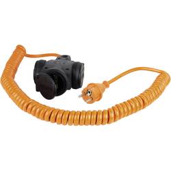 AS Schwabe 70414 napájecí prodlužovací kabel, 16 A, oranžová, černá, 5.00 m, spirálový kabel