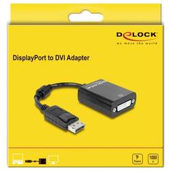 Delock 61847 DisplayPort / DVI adaptér [1x zástrčka DisplayPort - 1x DVI zásuvka 24+1pólová] černá s feritovým jádrem