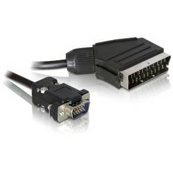 Delock SCART / VGA video kabel [1x SCART zástrčka - 1x VGA zástrčka] 2 m černá