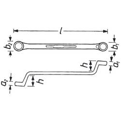 Hazet 630A-3/8X7/16 630A-3/8X7/16 oboustranný očkový klíč Délka klíče (palce) (jen pro nadpis) 3/8 - 7/16