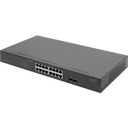 Digitus DN-95347-2 19 síťový switch, 16 portů, 10 / 100 / 1000 MBit/s, funkce PoE