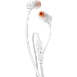 JBL T110 špuntová sluchátka (In Ear) kabelová stereo bílá headset mobil