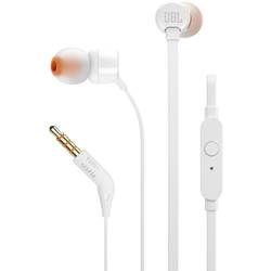 JBL T110 špuntová sluchátka (In Ear) kabelová bílá headset