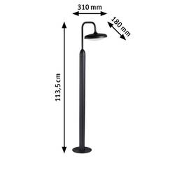 Paulmann 94760 Bollard Nostro LED anthr. venkovní stojací osvětlení LED pevně vestavěné LED 10 W antracitová