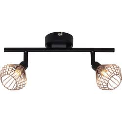 Brilliant Dalma 21013/76 stropní lampa halogenová žárovka G9 66 W černá, měděná