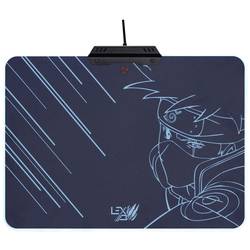 Lexip Naruto Shippuden Kakashi Kamui herní podložka pod myš s podsvícením černá, tyrkysová