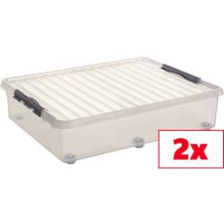 Helit úložný box Sunware Q-line transparentní 60 l (š x v x h) 500 x 200 x 800 mm 2 ks