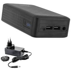 XTPower XT-27000 DC PA powerbanka Li-Ion, 26800 mAh, USB, USB-C®, DC zásuvka 3,5 mm, černá, Indikátor stavu, Možnost současného nabíjení a vybíjení