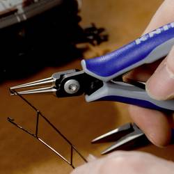 Knipex 34 32 130 pro elektroniku a jemnou mechaniku kleště kruhové rovné chrom-vanadová ocel na kuličková ložiska 135 mm