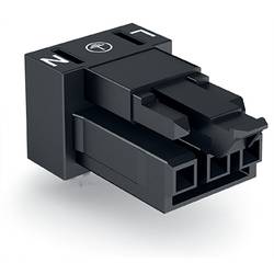 WAGO 890-803/011-000 síťový konektor WINSTA MINI zásuvka, vestavná horizontální Počet kontaktů: 3 16 A černá 100 ks