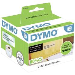 DYMO etikety v roli 99013 S0722410 89 x 36 mm fólie transparentní 260 ks trvalé Adresní nálepky
