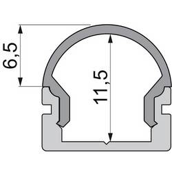 Deko Light 979581 Endkappe R-AU-01-08 Set 2 Stk, Grau koncová krytka profilu plast (d x š x v) 14 x 6 x 13.5 mm 1 ks