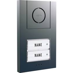 m-e modern-electronics Vistus AD ALU 420 A kabelový domovní telefon venkovní jednotka, pro 2 rodiny, antracitová, 41191