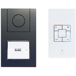 m-e modern-electronics Vistus AD ALU 4010 A kabelový domovní telefon kompletní sada, pro 1 rodinu, antracitová, 41185