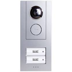 m-e modern-electronics Vistus VD ALU 6720 S domovní video telefon kabelový kompletní sada pro 2 rodiny stříbrná