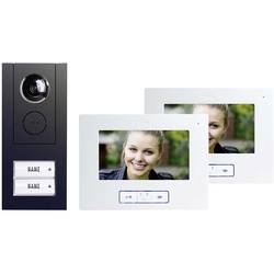 m-e modern-electronics Vistus VD ALU 6720 A domovní video telefon kabelový kompletní sada pro 2 rodiny antracitová