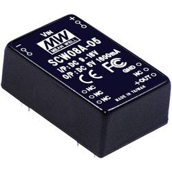 MW Mean Well SCW08A-05 DC/DC měnič napětí 8 W Počet výstupů: 1 x Obsah 1 ks