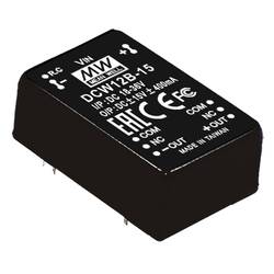 Mean Well DCW12C-12 DC/DC měnič napětí 12 W Počet výstupů: 2 x Obsah 1 ks