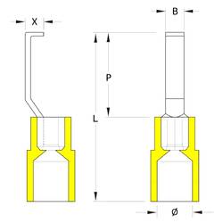 Weidmüller 1312470000 závěsné kabelové oko 4 mm² 6 mm² částečná izolace žlutá 100 ks