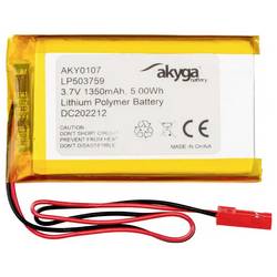 Akyga LP503759 Akupack x Speciální akumulátor Li-Pol 3.7 V 1350 mAh