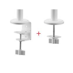 One For All držák na stůl pro monitor Smart Dual white 2 Displej: (s) 33 cm (13) - 81,3 cm (32) černá nastavitelná výška, nakláněcí, naklápěcí, otočný