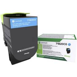 Lexmark vratná kazeta na toner CS317 CS417 CS517 CX317 CX417 CX517 originál azurová 2300 Seiten 71B20C0