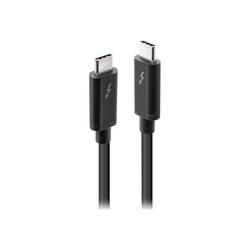 LINDY Thunderbolt™ kabel Thunderbolt™ 3 USB-C ® zástrčka, USB-C ® zástrčka 1.00 m černá 41556