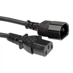 Value 19.99.1510 napájecí propojovací kabel černá 1.00 m PVC plášť