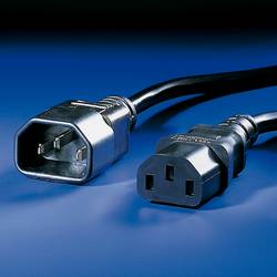Value 19.99.1510 napájecí propojovací kabel černá 1.00 m PVC plášť