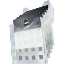 Helit the grid wall H6103102 držák prospektů čiré sklo DIN A4 Počet přihrádek 5 1 ks (š x v x h) 24 x 57.4 x 150 cm